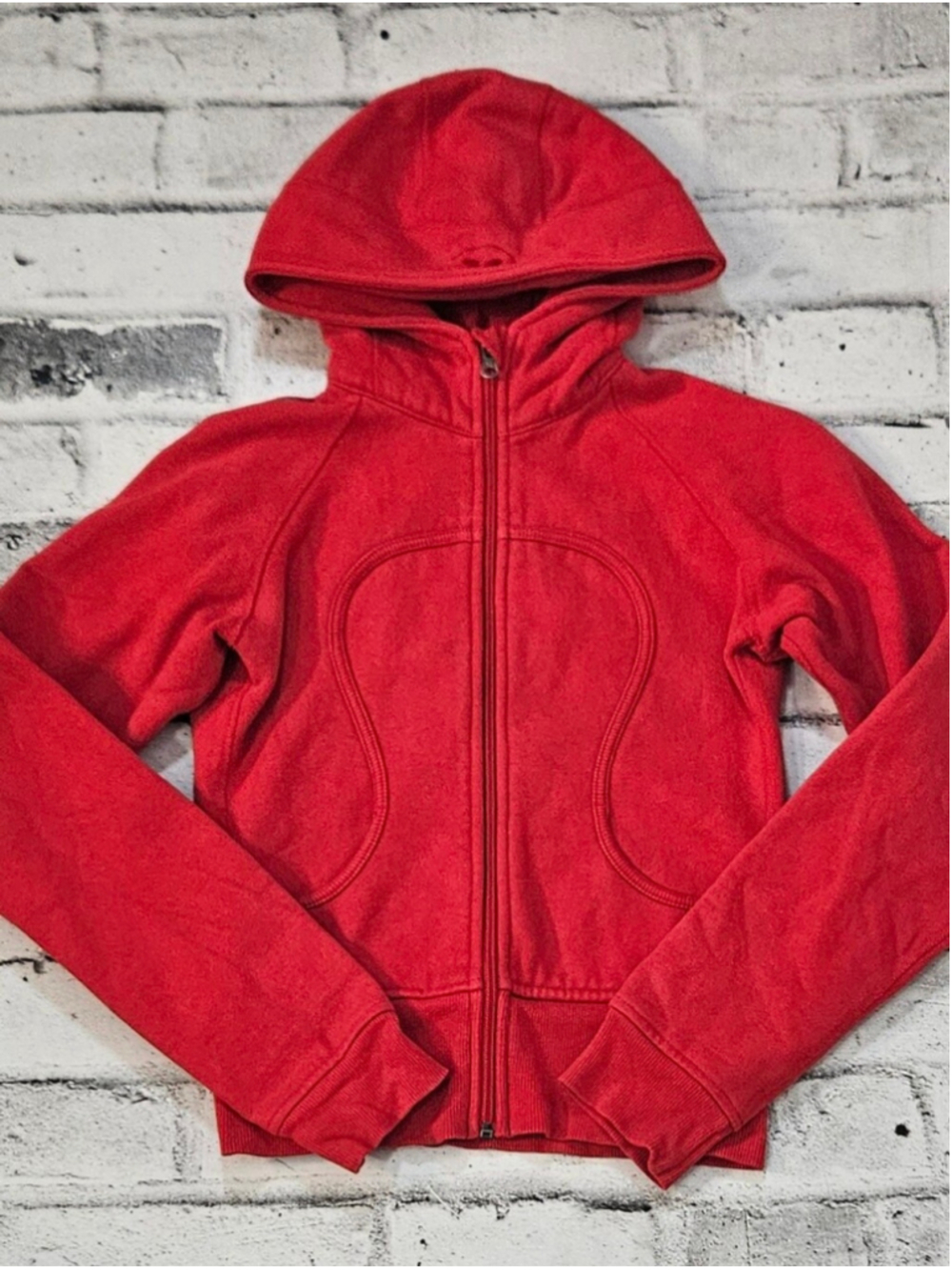 Lululemon Red Scuba Hoodie Full Zip Jacket Women's Approx Size 4